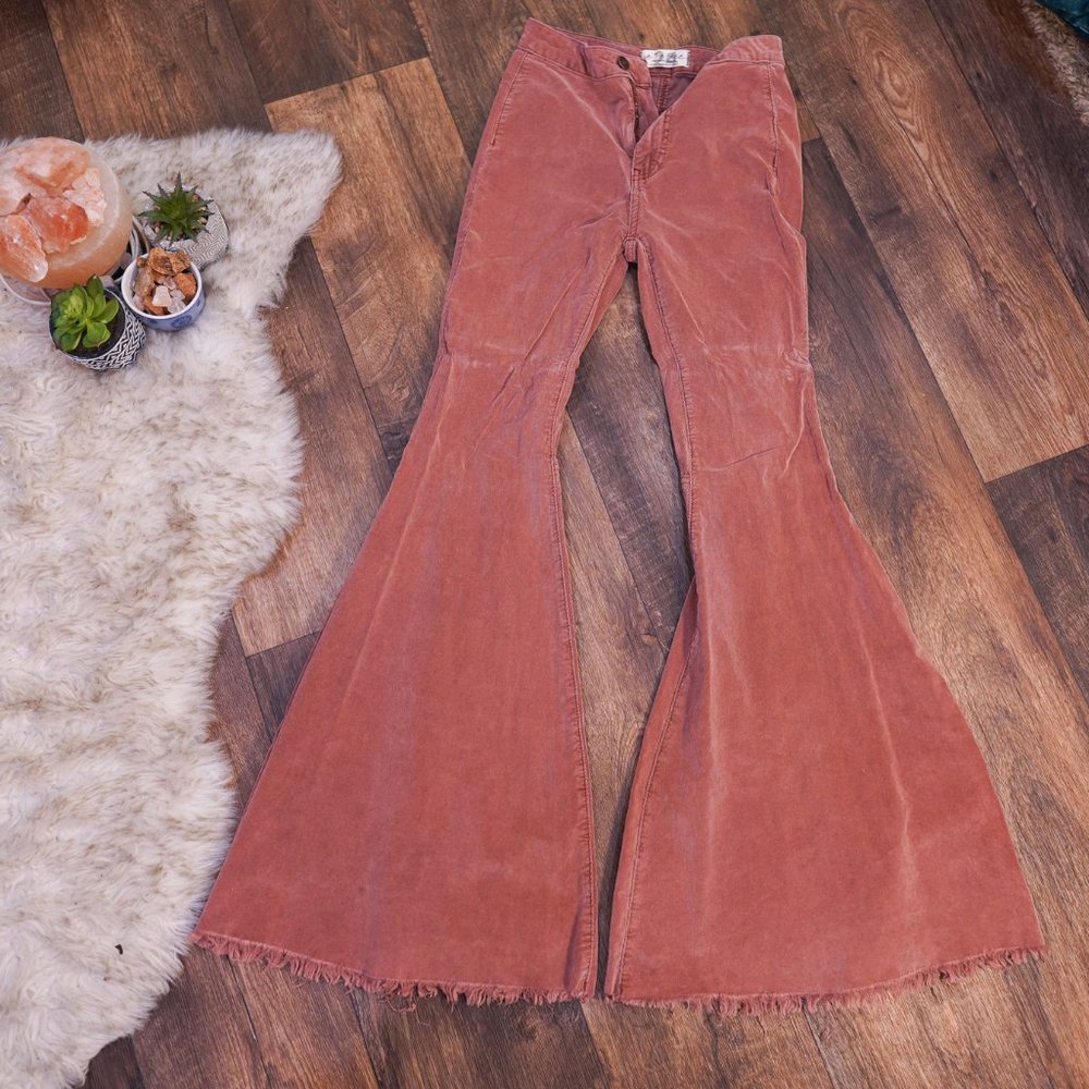 FREE PEOPLE Big Bell-bottom corduroy High Waisted